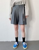 Grey Pin Stripe Shorts #250219